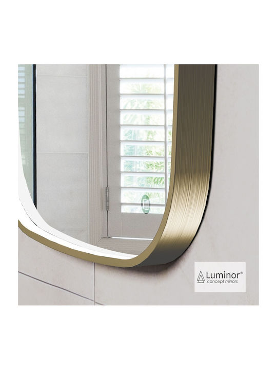 Luminor Bathroom Mirror Led Touch made of Metal 60x80cm Bronze