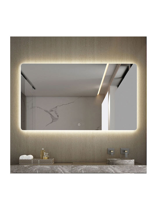 Luminor Joy Oglindă de Baie Dreptunghiulară Lumini LED 120x70cm Negru