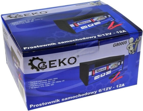 Geko Încărcător Baterie Auto și Motocicletă 6/12V