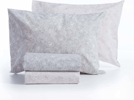 Nef-Nef Homeware Set Cearșafuri 240x270cm. Smart Line Garnet Gri 4buc