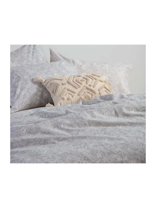 Nef-Nef Homeware Smart Line Garnet Σετ Σεντόνια Υπέρδιπλα 240x270εκ. Grey (4τμχ)