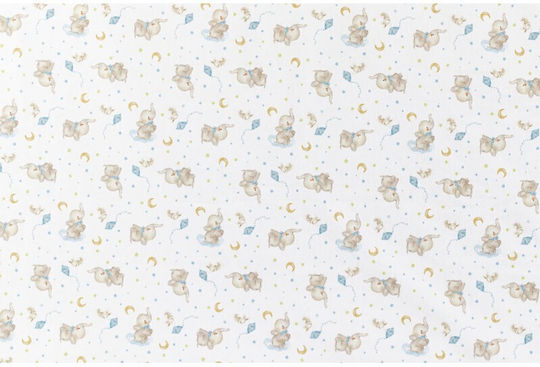 Interbaby Blanket Nursery Swaddling Blankets Elefante Fleece White 80x110cm