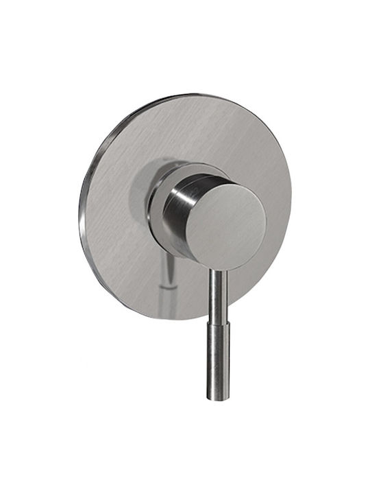 La Torre Tech Built-In Mixer for Shower with 1 Exit Inox Silver