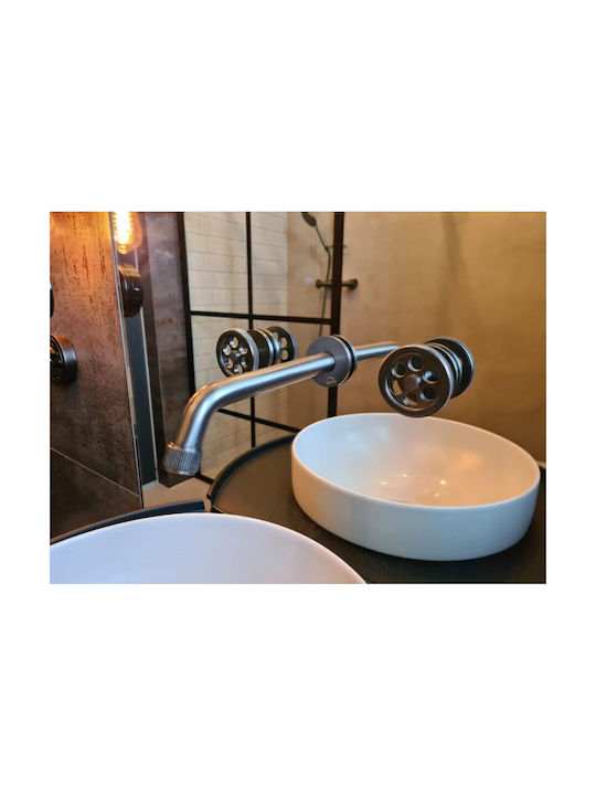 Laveo Muro Built-in Faucet Mixer for for Bathroom Sink Gray