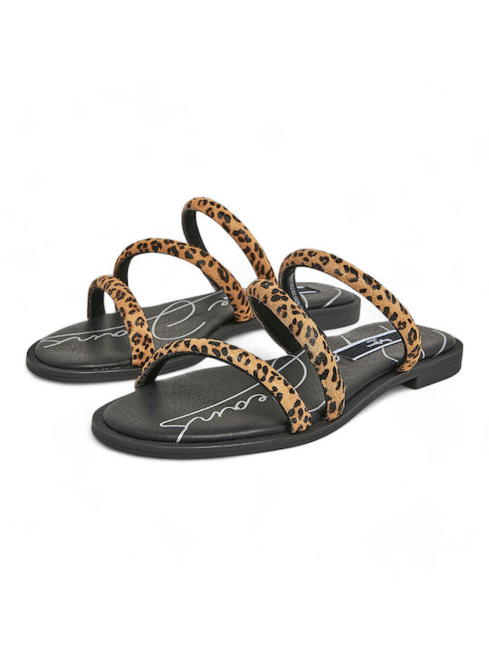 Pepe Jeans Hayes Women's Flat Sandals in Brown Color