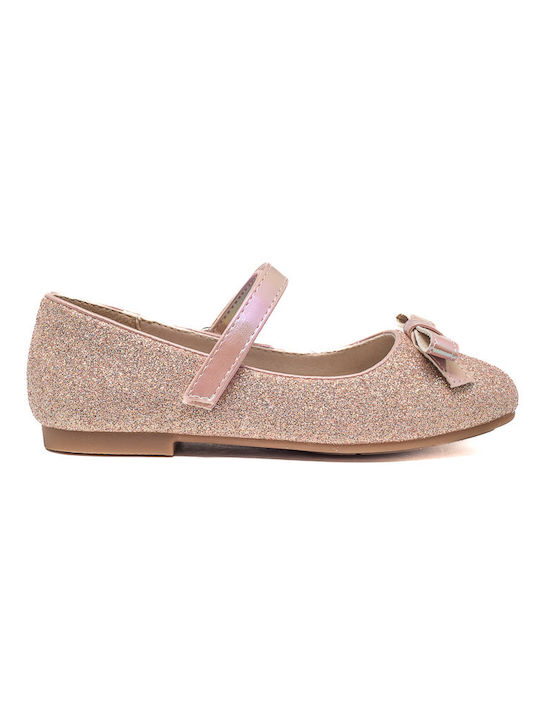 Kids Ballerinas with Hoop & Loop Closure Pink