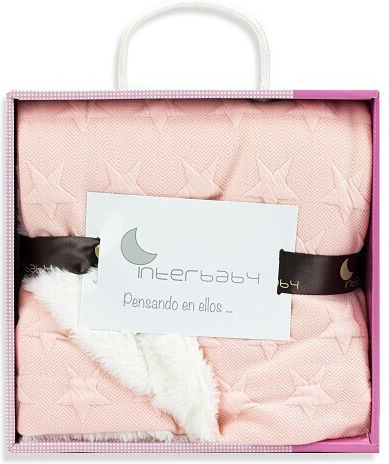 Interbaby Blanket Nursery Swaddling Blankets Universo Fleece Pink 80x110cm