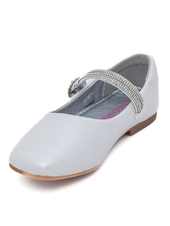 Kinder Pumps & Ballerinas mit Bügel- und Schleifenverschluss Weiße