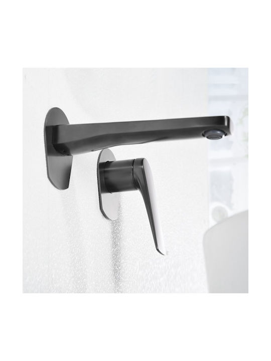 Imex Built-in Mixer & Spout Set for for Bathroom Sink 1 Exit Inox Silver