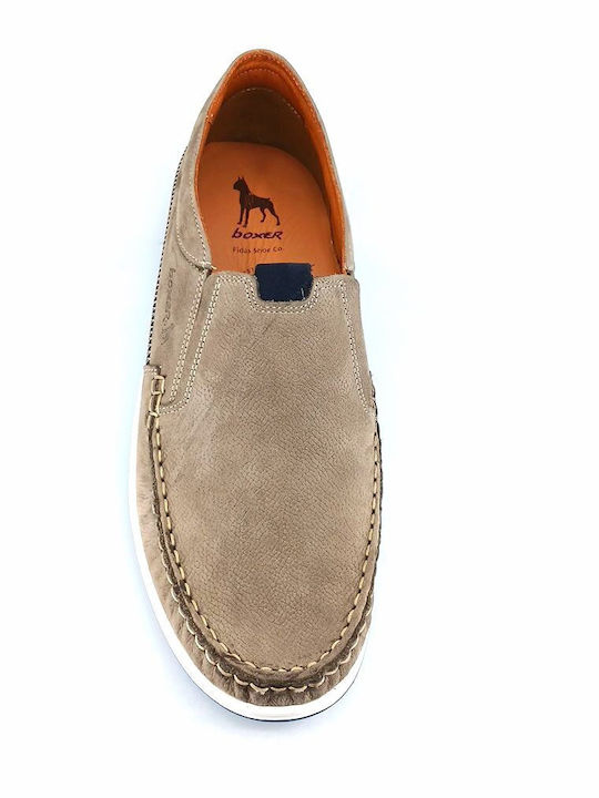 Leder Herren Slip-Ons Gray