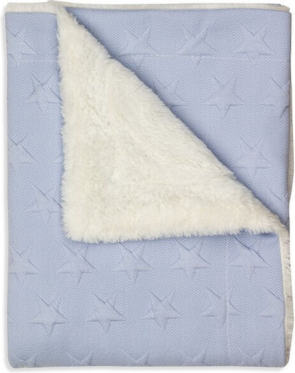Interbaby Одеяло Детски пелени за пелени Universo Флийс Син 80x110см.