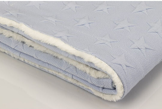 Interbaby Одеяло Детски пелени за пелени Universo Флийс Син 80x110см.