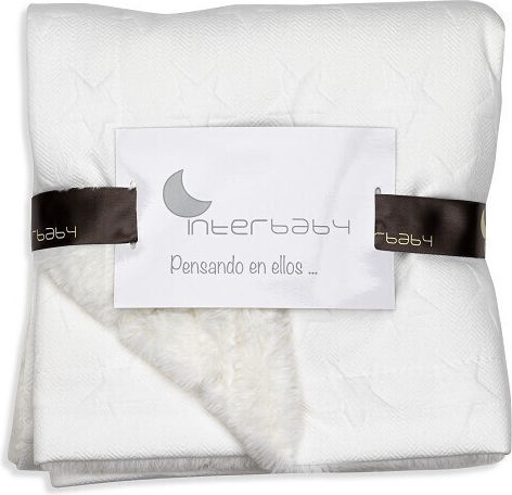 Interbaby Decke Wickeltücher für Kinderzimmer Universo Vlies Beige 80x110cm