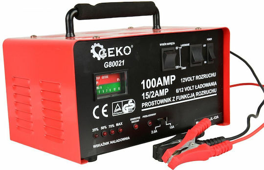 Geko Car and Motorcycle Battery Charger 6/12V