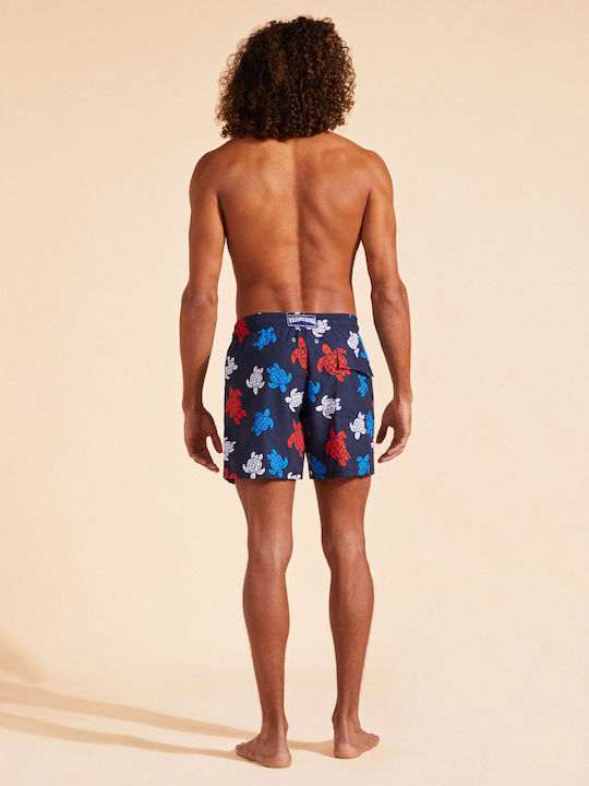 Men's Swimwear Shorts Marine Blue with Patterns