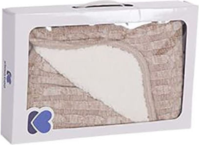 Kikka Boo Blanket Nursery Swaddling Blankets Sherpa Knitted Brown 75x100cm