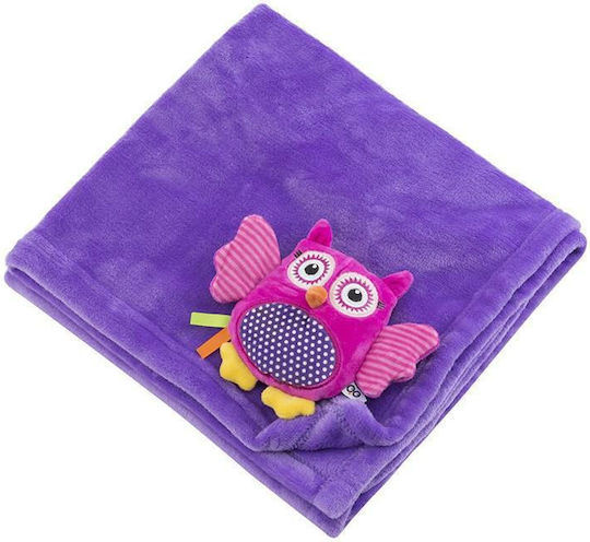Zoocchini Κουβέρτα Αγκαλιάς & Λίκνου Fleece Μωβ 100x65.5εκ.