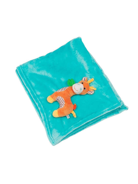 Zoocchini Κουβέρτα Αγκαλιάς & Λίκνου Fleece Τιρκουάζ 100x65.5εκ.