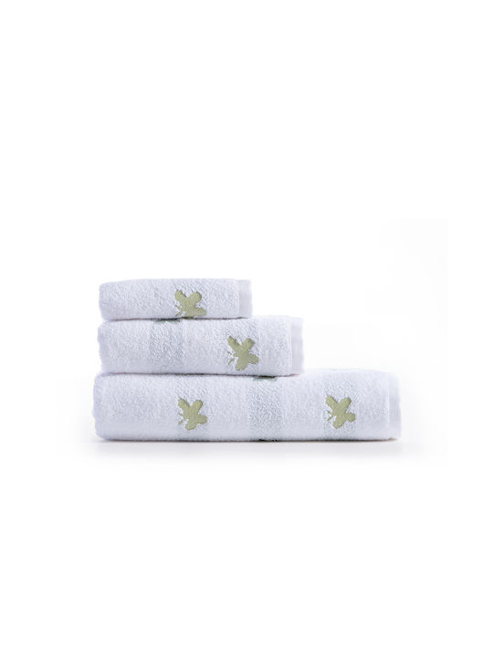 Nef-Nef Homeware Bath Towel Harmon 70x140cm. White Weight 500gr/m²