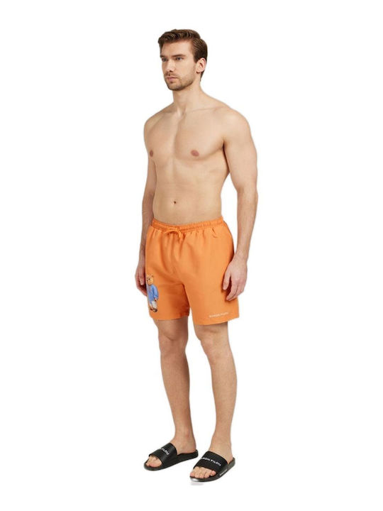 Herren Badebekleidung Bermuda Orange
