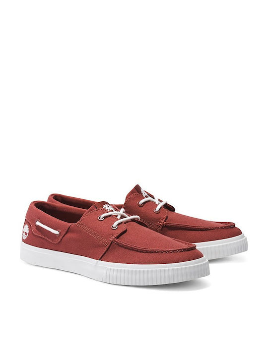 Timberland Ανδρικά Boat Shoes σε Κόκκινο Χρώμα
