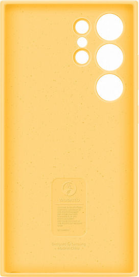 Samsung Back Cover Silicone Set with Glass Yellow (Galaxy S24 Ultra)