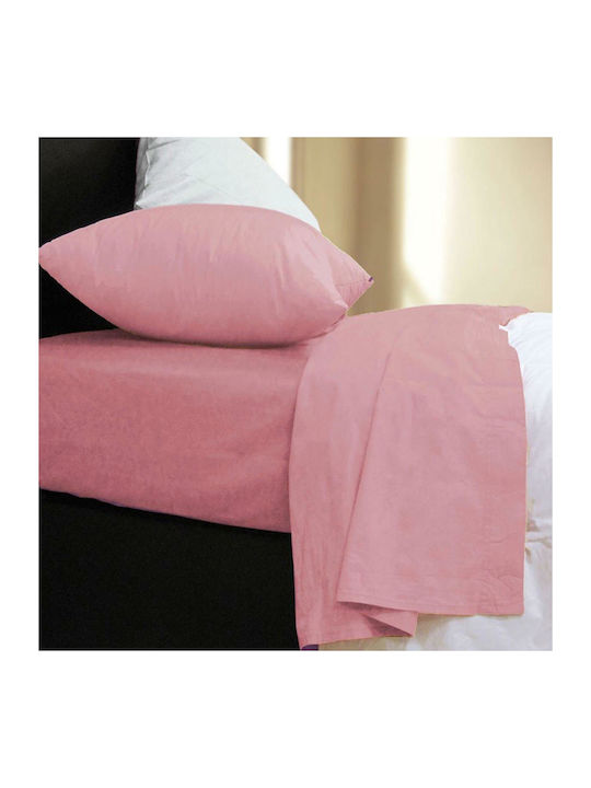 Nef-Nef Homeware Sheet for Single Bed 170x270cm. Basic 011708 1011 Pink