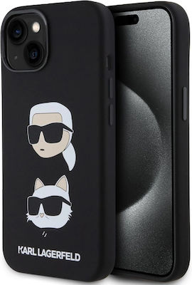 Karl Lagerfeld Liquid Silicone Back Cover Black (iPhone 15 Plus)