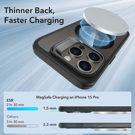 ESR Classic Kickstand Back Cover Σιλικόνης 1.3mm Διάφανο (iPhone 15 Pro)