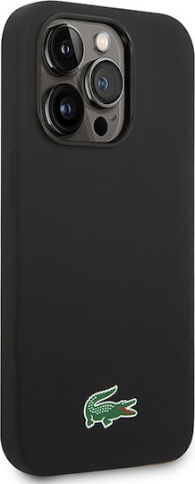 Lacoste Silicone Magsafe Umschlag Rückseite Kunststoff / Silikon Schwarz (iPhone 14 Pro)