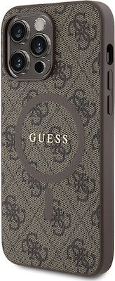 Guess 4g Colored Ring Back Cover Synthetic Brown (iPhone 14 Pro Max)