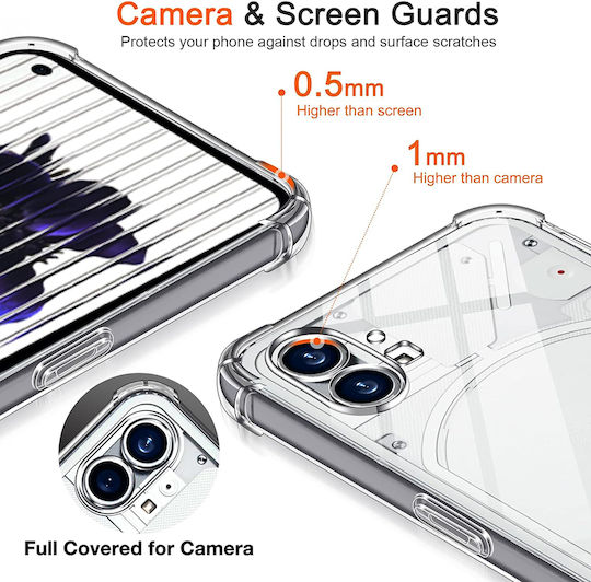 Techsuit Shockproof Clear Umschlag Rückseite Silikon Transparent (Nichts Telefon (1))