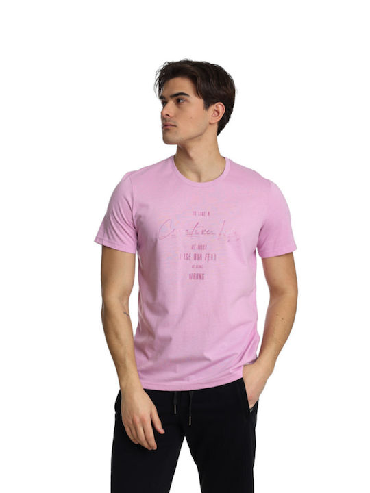 Paco & Co Ανδρικό T-shirt Κοντομάνικο Pink