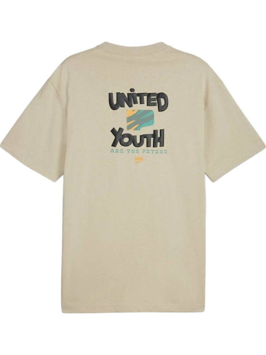 Downtown Graphic T-Shirt Beige