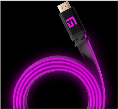Floating Grip Cable HDMI male - HDMI male 3m Pink