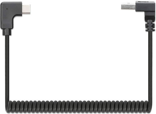 Manhattan USB 2.0 Кабел USB-C Мъжки - USB-A 15W Черен 1м 356220