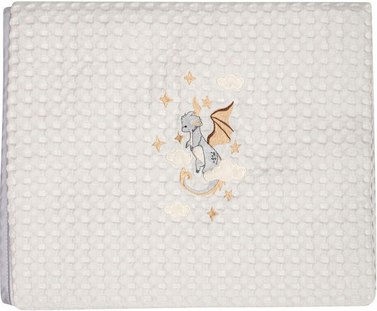 Greenwich Polo Club Κουβέρτα Κούνιας Πικέ Γκρι Γκρι 110x150εκ.