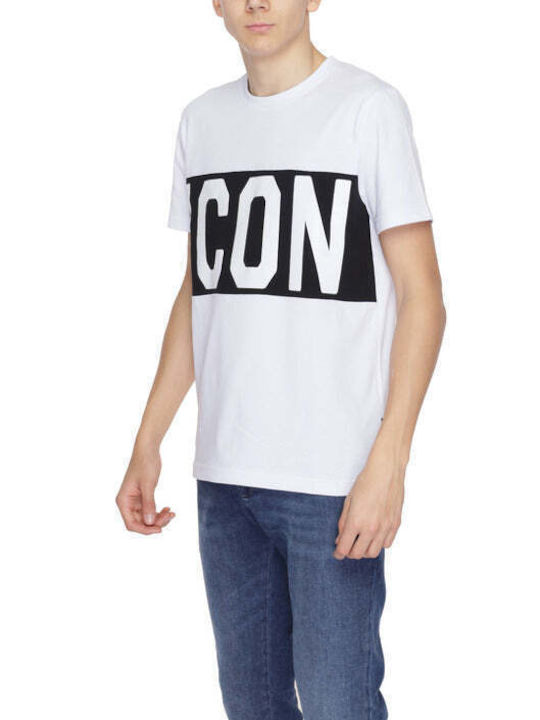 Icon T-shirt Bărbătesc cu Mânecă Scurtă Negru