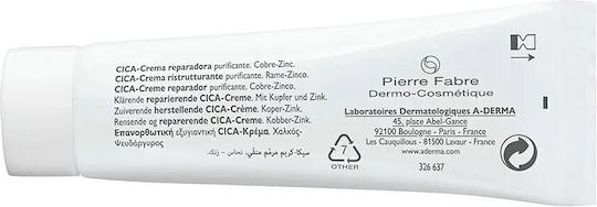 A-Derma Dermalibour Cica-Cream 24ωρη Ενυδατική Κρέμα Προσώπου Ημέρας με Centella Asiatica 15ml