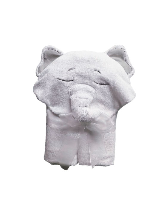 Das Home Baby Bath Towel-Bathrobe Hooded White 70x90cm