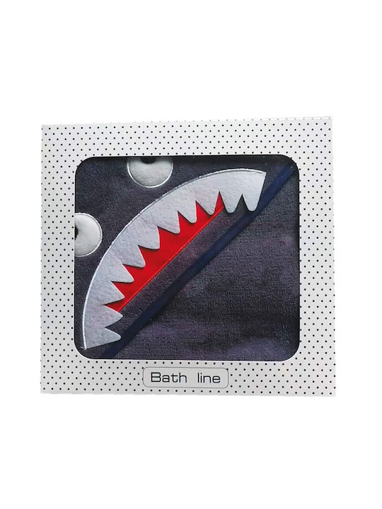 Das Home Baby Bath Towel Bathrobe Hooded Blue 80x80cm