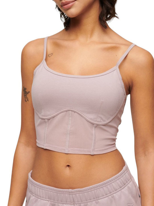 Women's Blouse Corset with Straps Purple
