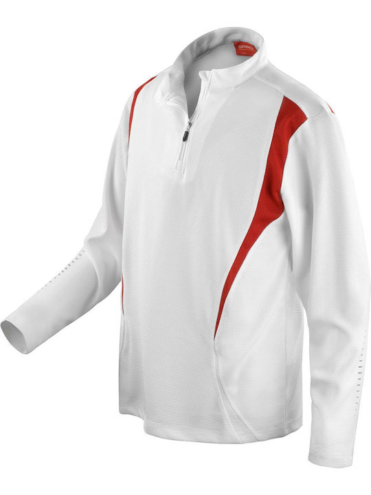 Unisex Spiro Trial Training Top Ergebnis R178X Weiß/Rot/Weiß