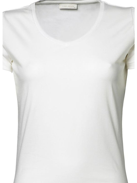 Damen Stretch T-Shirt Extra Lang Tee Jays 455 Weiß