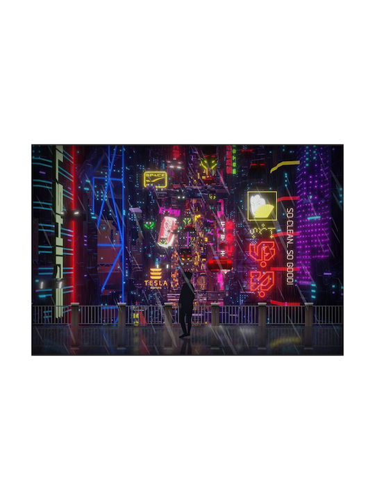In Cyberpunk City Tablou pe Pânză 80x50cm