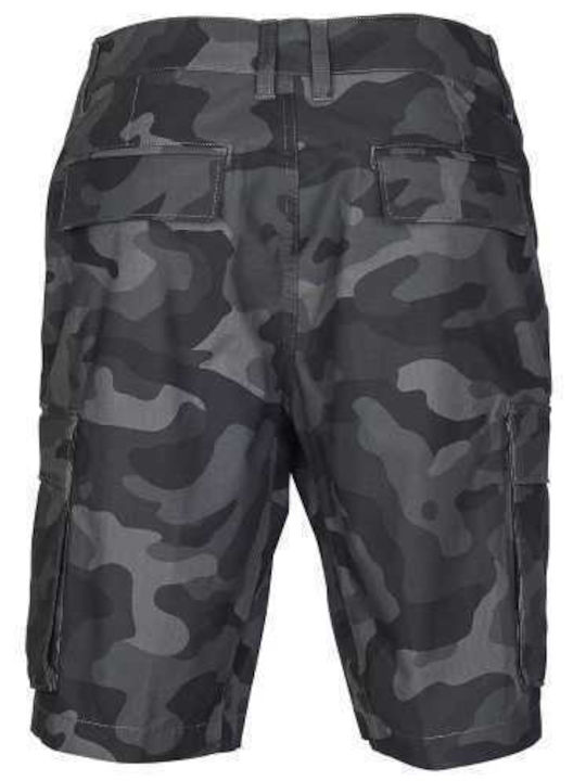 Slambozo Ανδρική Βερμούδα Cargo Black Camouflage