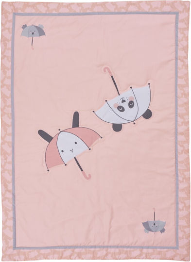 Das Home Бебешка кувертюра Микрофибър Grey, White, Pink 110x150см