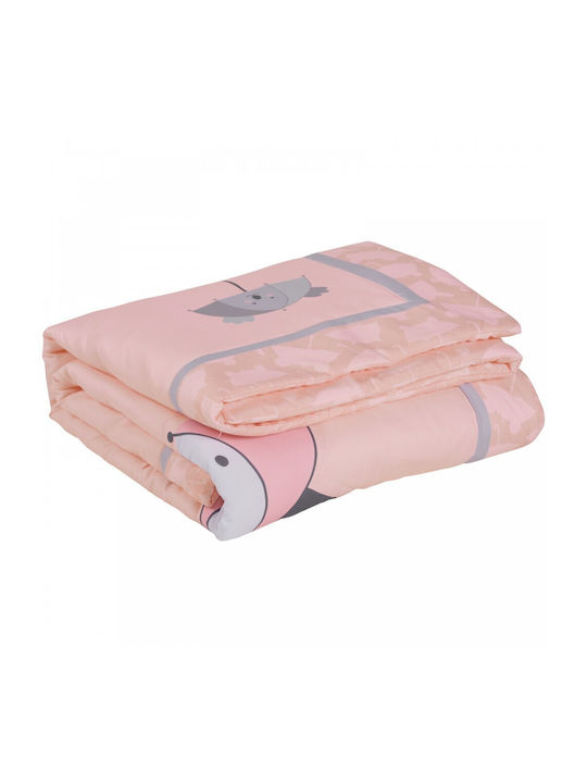 Das Home Бебешка кувертюра Микрофибър Grey, White, Pink 110x150см