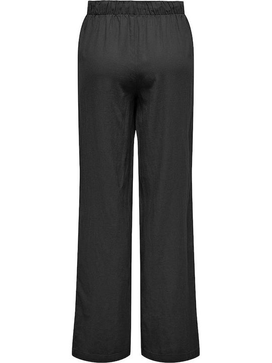 Mw Damen Leinen Hose Black
