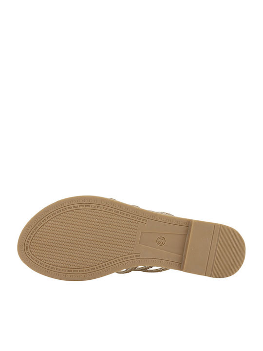 Nabere Women's Flat Sandals in Beige Color